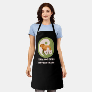 Zen Rodents Never Stress Capybara Humour Apron