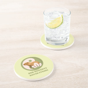 Zen Rodents Never Stress Capybara Humour Coaster