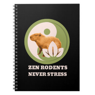 Zen Rodents Never Stress Capybara Humour Notebook