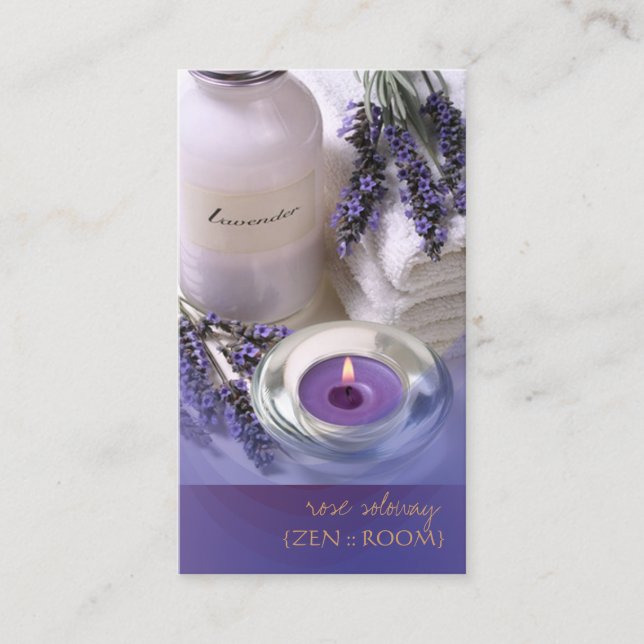 Zen room/Lavender business cards (Front)