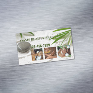 Zen Salon Aromatherapy Massage Therapy Beauty SPA Magnetic Business Card