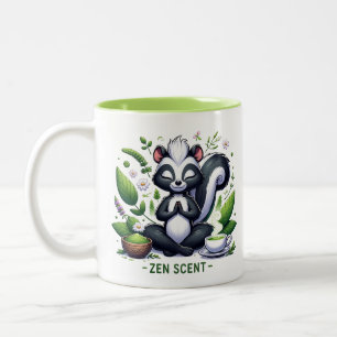 Zen Scent Meditation Skunk Two-Tone Coffee Mug