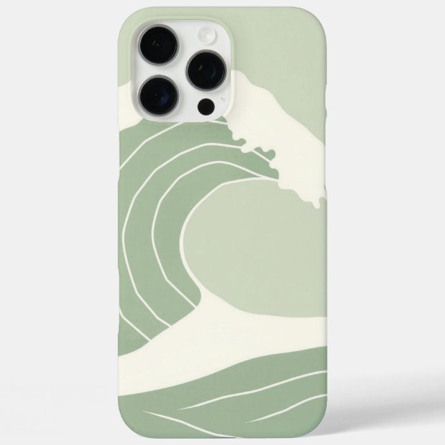 Zen Seigaiha Waves | Japanese Symbol of Luck Case-Mate iPhone Case (Back)