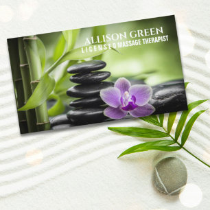 Zen SPA Beauty Salon Aromatherapy Massage Therapy Business Card