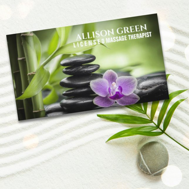 Zen SPA Beauty Salon Aromatherapy Massage Therapy Business Card (Zen SPA Beauty Salon Aromatherapy Massage Therapy Business Card)