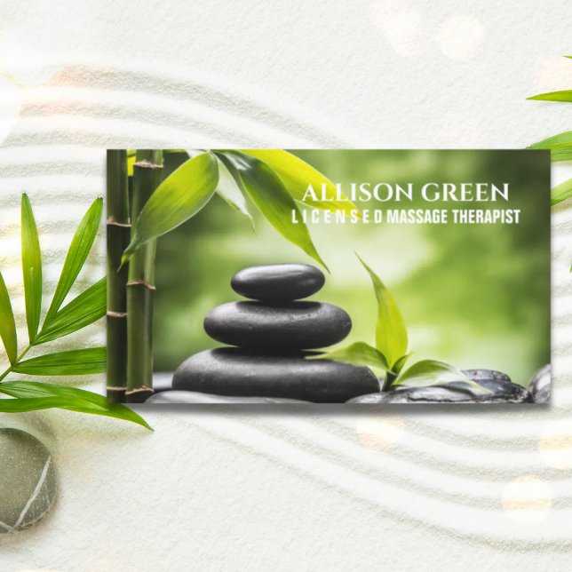 Zen SPA Beauty Salon Aromatherapy Massage Therapy Business Card (Zen SPA Beauty Salon Aromatherapy Massage Therapy Business Card)