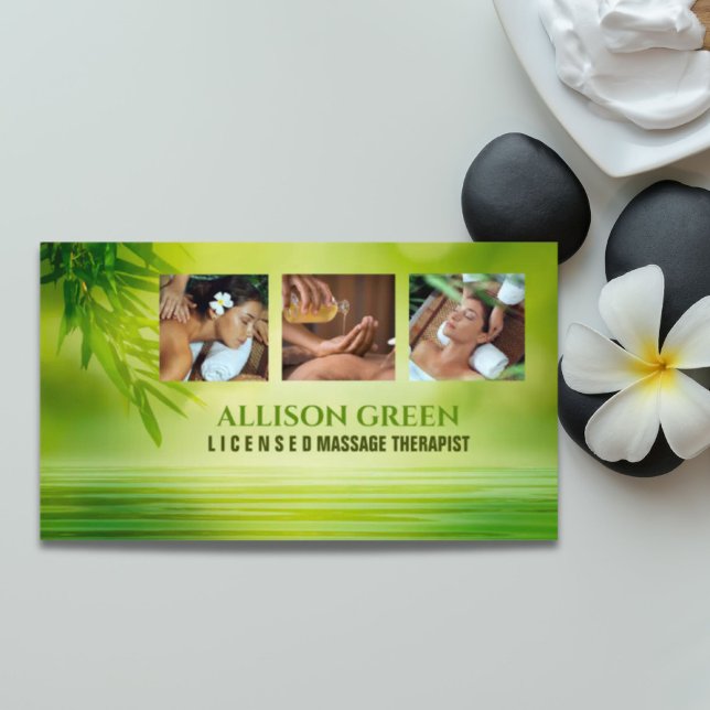 Zen SPA Beauty Salon Aromatherapy Massage Therapy Business Card (Zen SPA Beauty Salon Aromatherapy Massage Therapy Business Card)