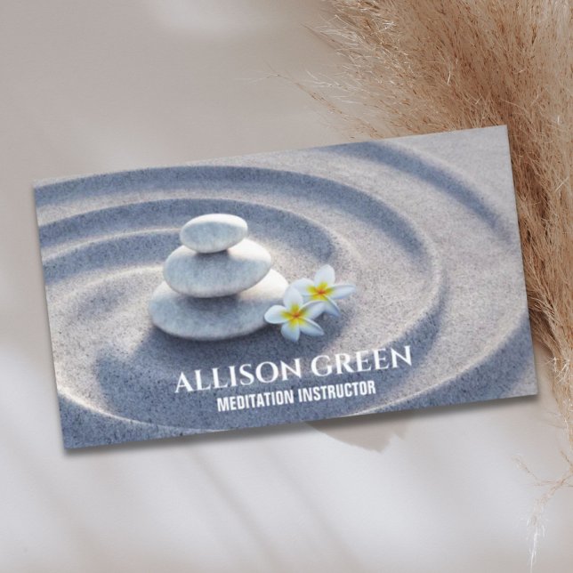 Zen SPA Massage Therapy Yoga Instructor Meditation Business Card (Zen SPA Massage Therapy Yoga Instructor Meditation Business Card)