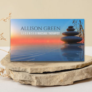 Zen SPA Salon Massage Therapy Meditation Yoga  Business Card