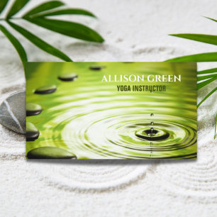 Zen SPA Wellness Meditation Instructor Yoga Business Card
