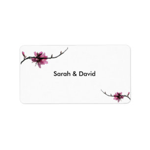 Zen Spring Wedding Favour Labels