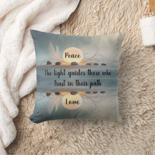 Zen Stone Meditation Spiritual Throw Pillow