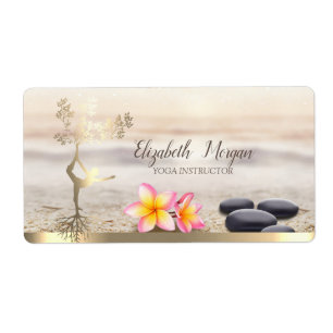 Zen Stones,Flowers,Gold Tree Women Silhouette