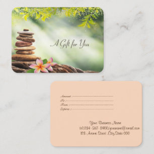 Zen Stones,Flowers,Spa,Massage Discount Card