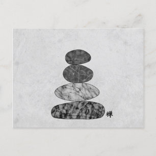 Zen Stones Marble Holiday Postcard