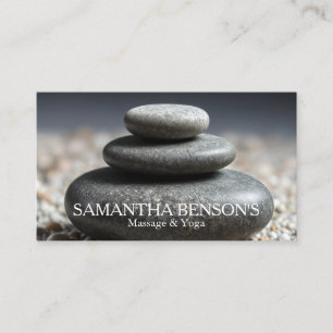 Zen Stones Massage Therapist Business Card
