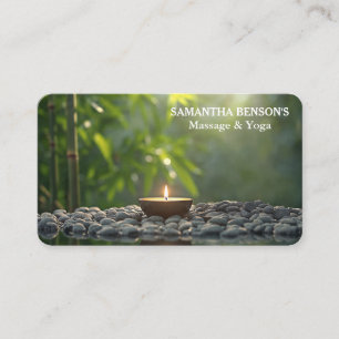 Zen Stones Massage Therapist Business Card
