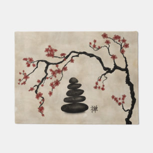 Zen stones Sakura Tree Doormat
