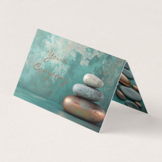 Zen Stones Spa Wellness Tranquility and Balance Business Card