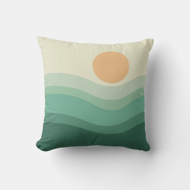 Zen Sun & Waves Cushion (Front)