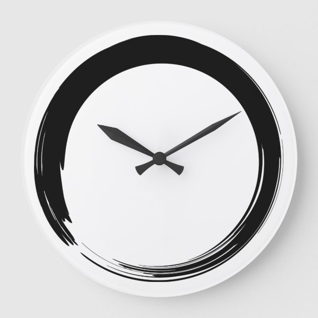 Zen Symbol / Enso Circle Large Clock (Front)