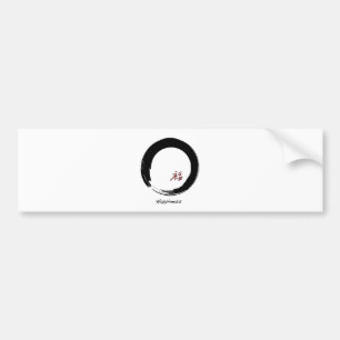 Zen Symbol with Happiness Character Bumper Sticker