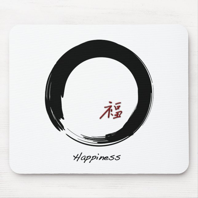 Zen Symbol with Happiness Character Mouse Pad (Front)