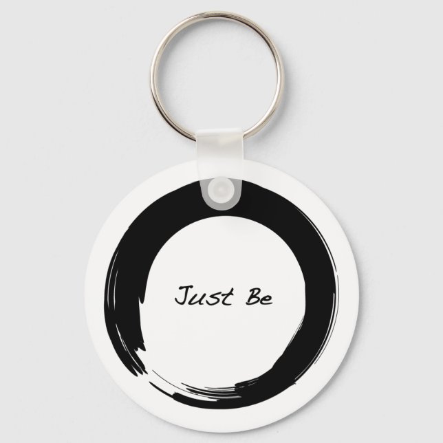 Zen Symbol with "Just Be" Key Ring (Front)