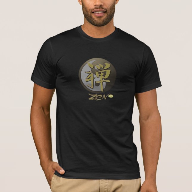Zen t-shirt with yin yang symbol (Front)