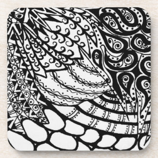 Zen Tangle Patterns Coaster