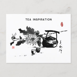 Zen&Tao Painting/Tea Inspiration Holiday Postcard