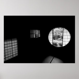 ZEN TEMPLE TEA HOUSE INTERIOR POSTER