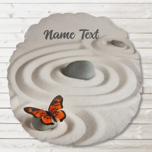 Zen Theme Meditation Yoga Round 14" Throw Pillow