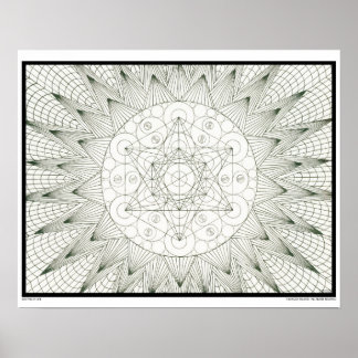 Zen Tree of Life Colouring Poster