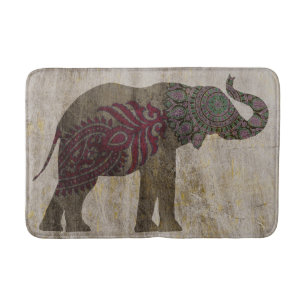 Zen Tribal Elephant Bath Mat