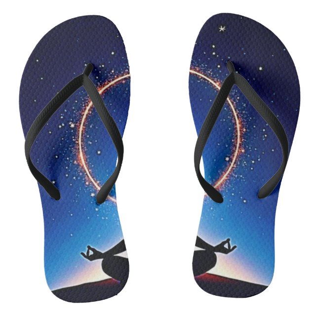 Zen Under Stars: Cosmic Meditation Thongs (Footbed)