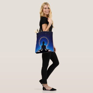 Zen Under Stars: Cosmic Meditation Tote Bag