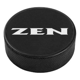Zen white black hockey puck