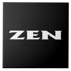 Zen white black large tile