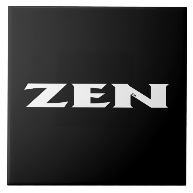 Zen white black large tile (Front)
