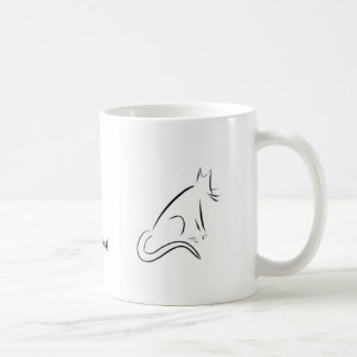 Zen White Cat Mug