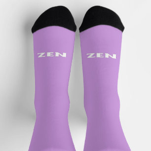 Zen white lilac inward premium socks