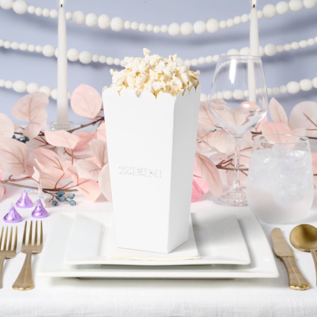 Zen white line popcorn boxes (Wedding)