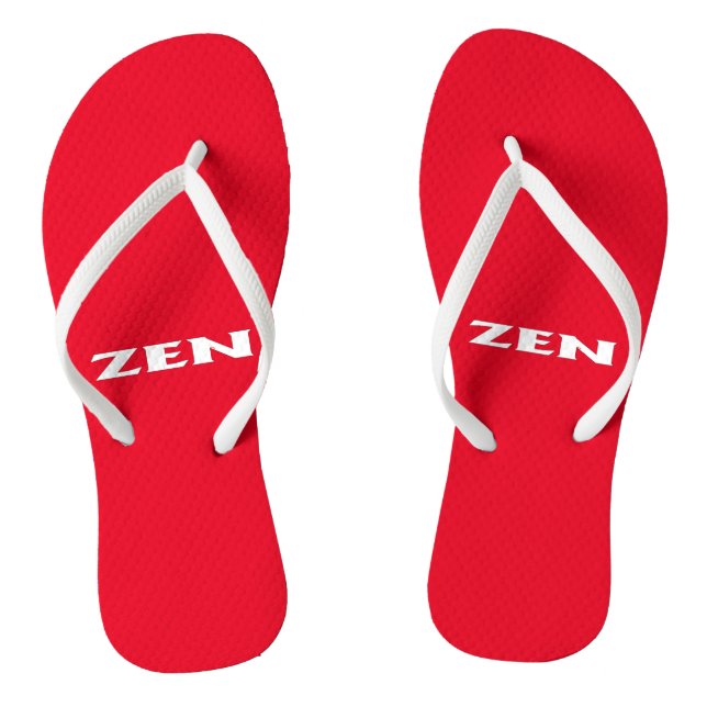 Zen white red flip flops (Footbed)