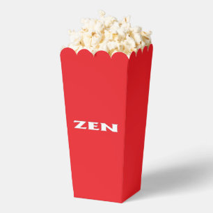 Zen white red popcorn boxes