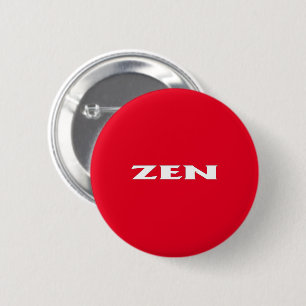 Zen white red standard round button