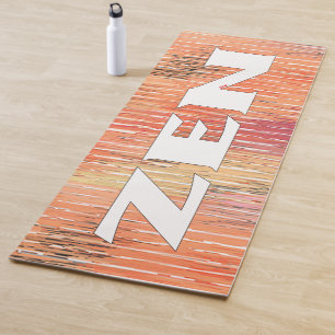 Zen white reeds exercise mat
