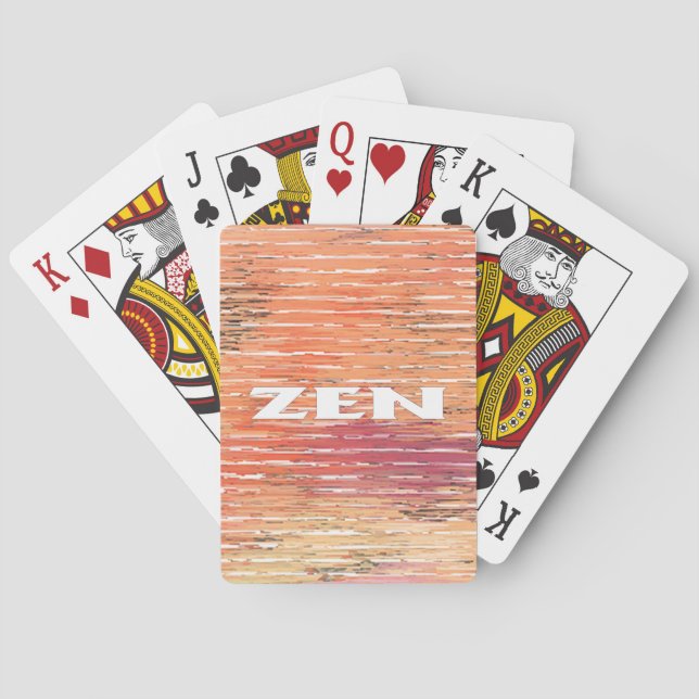 Zen white reeds Poker playing cards (Back)