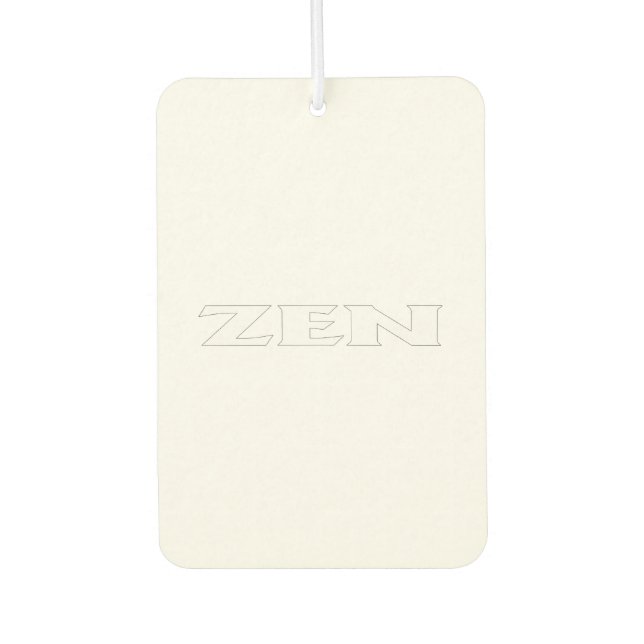 Zen white white car air freshener (Front)