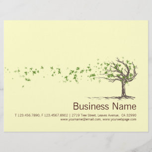Zen Wind Tree With Leaves Flyer